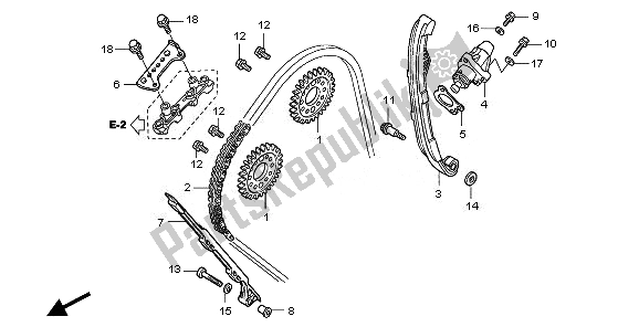 All parts for the Cam Chain & Tensioner of the Honda CBF 1000 SA 2010