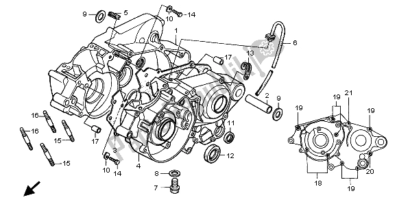 Todas as partes de Bloco Do Motor do Honda CR 80R SW 1999