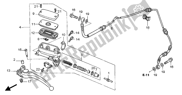 All parts for the Clutch Master Cylinder of the Honda CB 1300 SA 2005