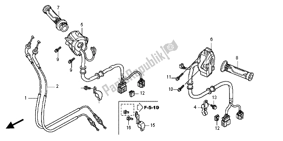Wszystkie części do Prze?? Cznik I Kabel Honda VFR 1200 FD 2013