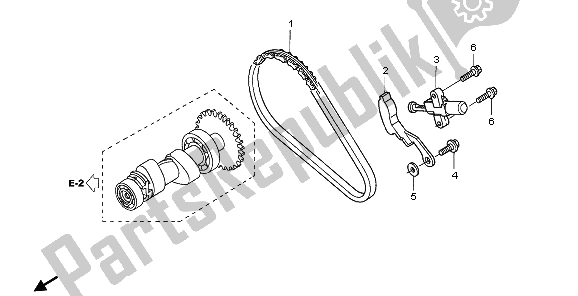 Todas las partes para Cadena De Levas Y Tensor de Honda TRX 400 FA Fourtrax Rancher AT 2006