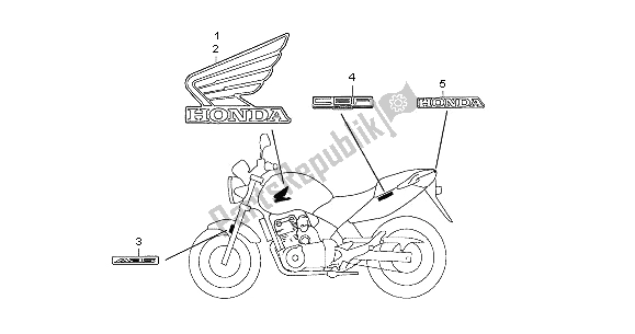 Wszystkie części do Znak Honda CBF 500A 2006