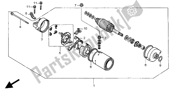 All parts for the Starting Motor of the Honda CBR 900 RR 1998