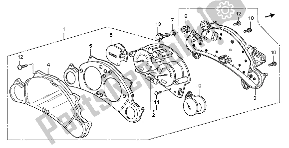 Wszystkie części do Metr (kmh) Honda CBF 600S 2006