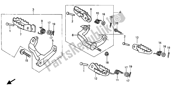 Todas las partes para Paso de Honda XR 600R 1992