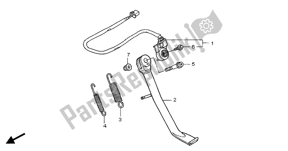 Tutte le parti per il Cavalletto Laterale del Honda VT 125C2 2001