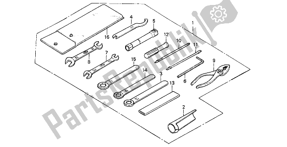 Todas las partes para Herramientas de Honda XBR 500S 1987