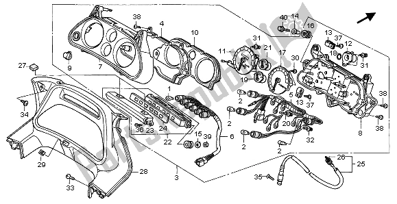 All parts for the Meter (mph) of the Honda CBR 1000F 1997