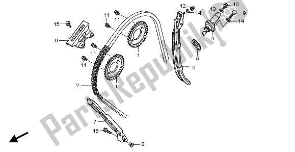 Todas as partes de Corrente De Came E Tensor do Honda CBF 600S 2006