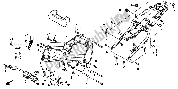 All parts for the Frame Body of the Honda VFR 800X 2013