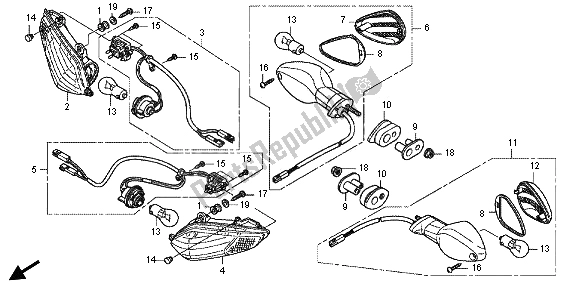 Todas las partes para Guiño de Honda CBR 1000 RA 2013