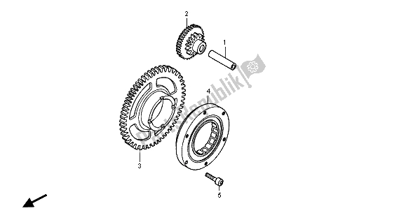 All parts for the Starting Clutch of the Honda CBR 1100 XX 2001