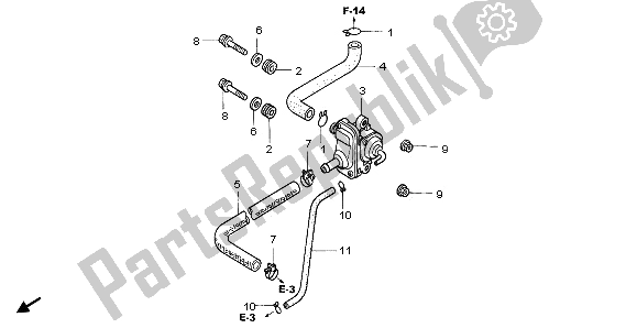 Alle onderdelen voor de Luchtaanzuigklep van de Honda SCV 100F 2006