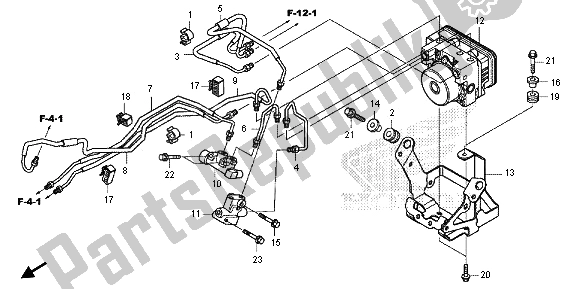 Tutte le parti per il Modulatore Abs del Honda NC 700 SA 2013