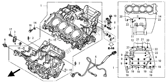 Tutte le parti per il Carter del Honda CBR 600F 2012