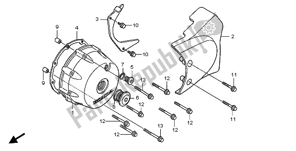 Tutte le parti per il Coperchio Carter Sinistro del Honda XL 125V 2011