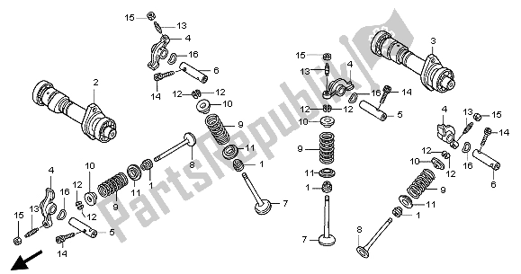 All parts for the Camshaft & Valve of the Honda XL 125V 2004