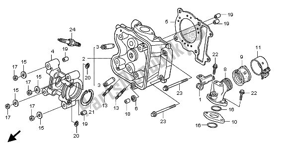 Tutte le parti per il Testata del Honda SH 150 2006