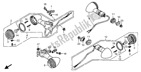 Todas las partes para Guiño de Honda VT 125C 1999