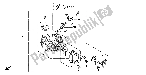 Todas las partes para Cuerpo Del Acelerador de Honda CBR 125 RW 2009