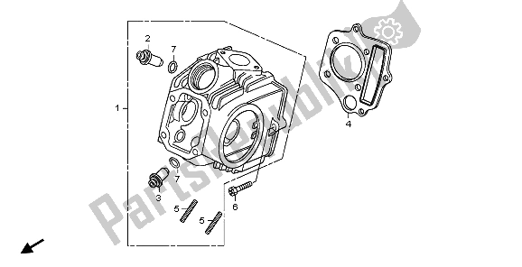 Wszystkie części do G? Owica Cylindra Honda CRF 70F 2009