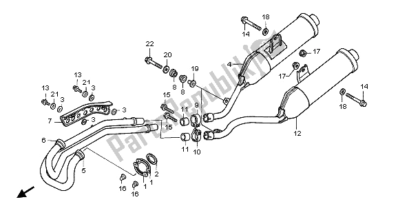 Tutte le parti per il Silenziatore Di Scarico del Honda NX 650 1995