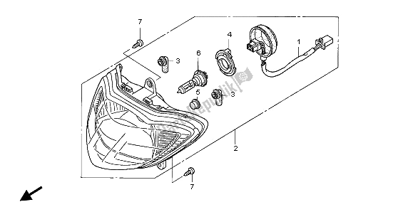 Todas las partes para Faro de Honda SH 150R 2008
