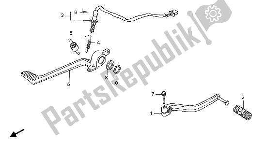 Todas las partes para Pedal De Freno Y Pedal De Cambio de Honda CBR 1100 XX 2007