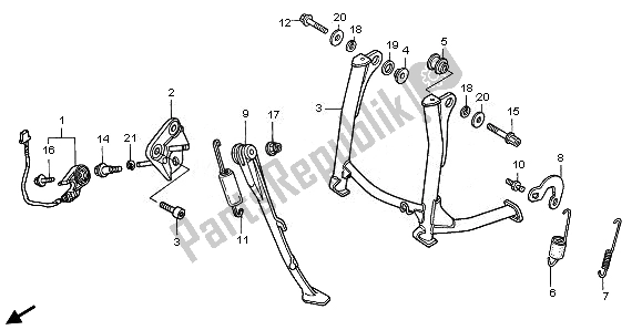 Tutte le parti per il In Piedi del Honda VFR 800 2010