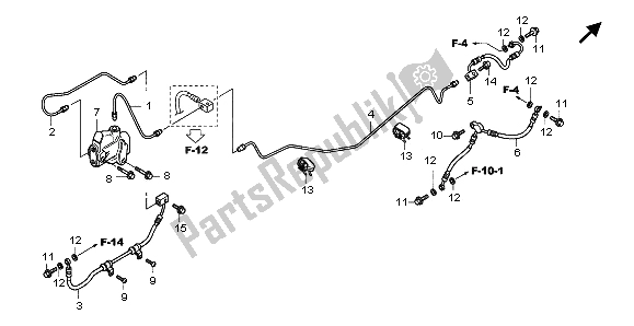 All parts for the Brake Lines & Pcv of the Honda NT 700V 2009