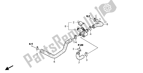 All parts for the Air Injection Valve of the Honda NT 700 VA 2007