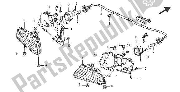 Todas las partes para Luz De La Cola de Honda TRX 400 FA Fourtrax Rancher AT 2005