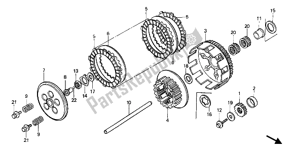 Tutte le parti per il Frizione del Honda CR 125R 1985