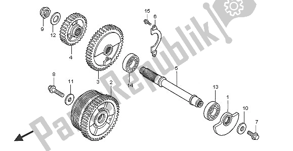 Todas as partes de Balanceador do Honda VTX 1800C1 2005
