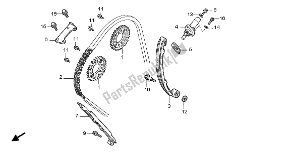 Alle onderdelen voor de Nokkenketting & Spanner van de Honda CBR 600F 2003