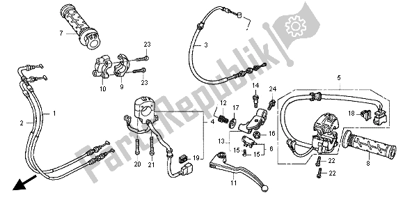 Wszystkie części do Uchwyt D? Wigni I Kabel Prze?? Cznika Honda CBR 600 RA 2012