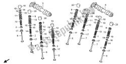 albero a camme e valvola (posteriore)