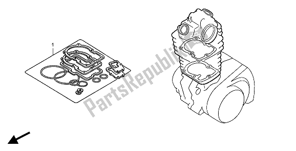 All parts for the Eop-1 Gasket Kit A of the Honda XR 400R 2001