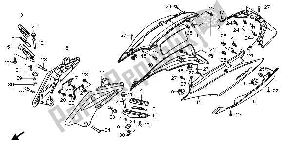 Todas las partes para Cubierta Del Cuerpo de Honda FJS 400A 2010