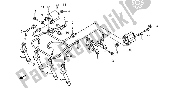 Toutes les pièces pour le Bobine D'allumage du Honda CB 600 FA Hornet 2011