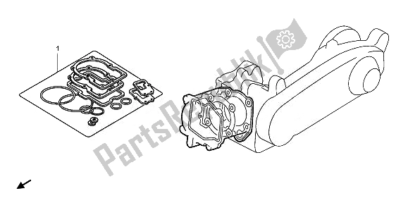 All parts for the Eop-1 Gasket Kit A of the Honda NSS 250S 2010