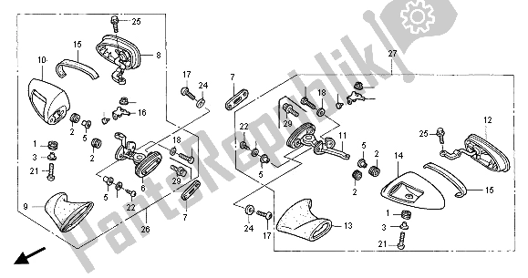 Todas las partes para Espejo Retrovisor de Honda CBR 1100 XX 2001