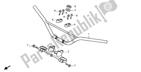 Todas las partes para Manejar Tubo Y Puente Superior de Honda CR 80R SW 2000