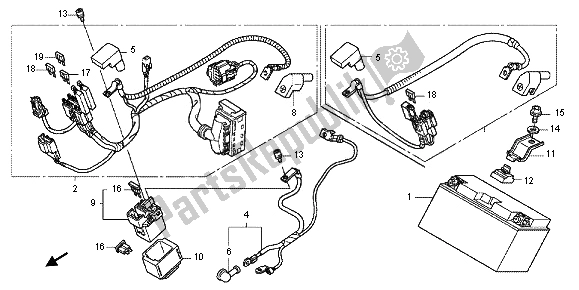 Tutte le parti per il Batteria del Honda CBF 1000 FS 2012