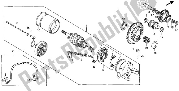 Todas las partes para Motor De Arranque de Honda NX 250 1993