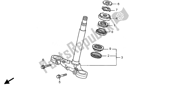 All parts for the Steering Stem of the Honda CBF 600N 2008