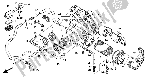 Todas as partes de Filtro De Ar do Honda CBF 500 2006