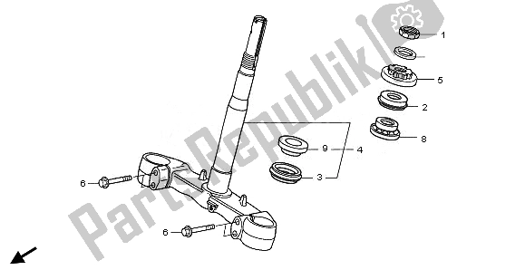 All parts for the Steering Stem of the Honda FJS 400D 2010