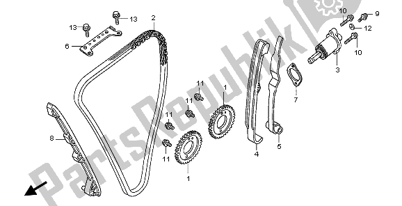 Tutte le parti per il Catena A Camme E Tenditore del Honda CB 1300 2009