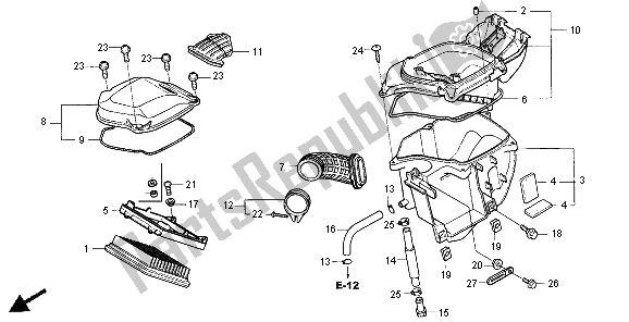 Todas las partes para Filtro De Aire de Honda XR 125L 2004